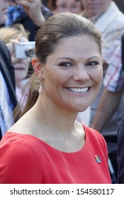 BERLIN-MAY 27, 2011 : Crown Princess Victoria Of Sweden During An Official Visit At The Pariser Platz In Berlin.