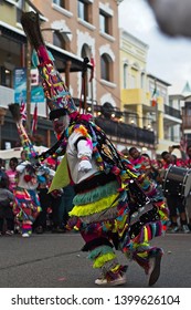 Bermuda Gombey's Dancing Get Harbour Night On Front Street Of Hamilton City      