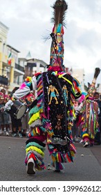 Bermuda Gombey's Dancing Get Harbour Night On Front Street Of Hamilton City      