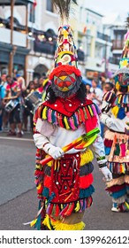 Bermuda Gombey's Dancing Get Harbour Night On Front Street Of Hamilton City      