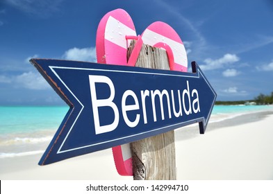 Bermuda Sign On The Beach