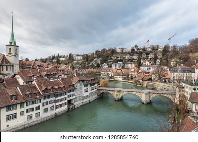 Bern, Switzerland, December 2018 - Winter Cityscape Of Berne