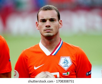 Bern, SWITZERLAND - June 9, 2008: 
Wesley Sneijder Looks On 
During The UEFA Euro 2008 
Netherlands V Italy At Stade De Suisse. 
