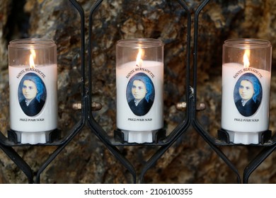 Bernadette Soubirous candles.  France. 09-10-2012