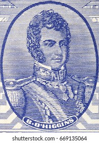 Bernardo O'Higgins Riquelme Portrait From Chilean Money 