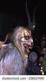 BERNDORF, AUSTRIA - DECEMBER 05: Unidentified masked people as incubus on Saint Nikolaus day, a yearly traditional event in Austria, on December 05, 2004 in Berndorf, Austria 
