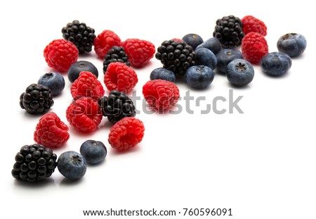 Berries isolated on white background
