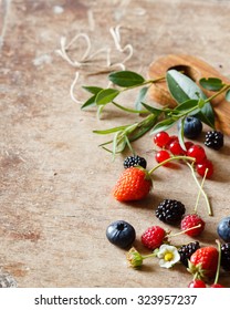 Berries jam on the table