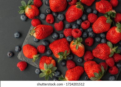 Berries On A Black Background