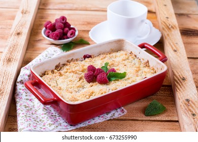 Berry crumble in ceramic form - Powered by Shutterstock