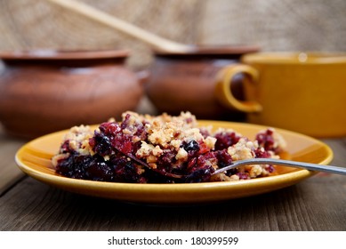 Berry Crumble On A Plate