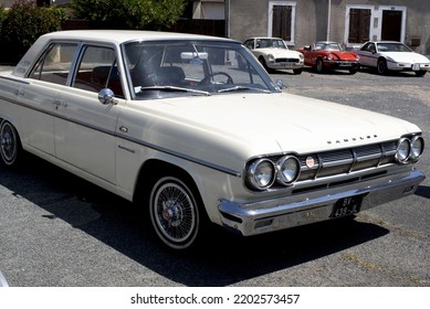 Berry, France, Europe, August 21 2022,  American Classic Car In The French Countryside