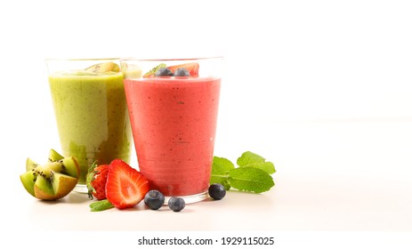 Berry Fruit Smoothie And Kiwi Smoothie