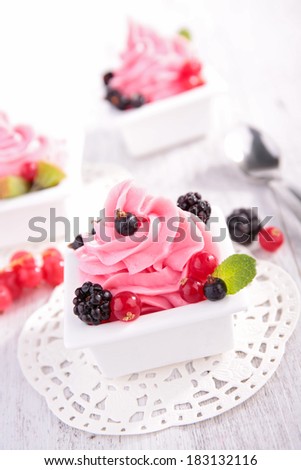 Berry Ice Cream Frozen Yogurt Stock Photo Edit Now 183132116