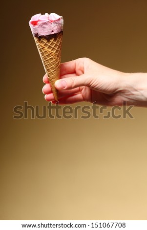 Similar – Child holds ice cream Ice