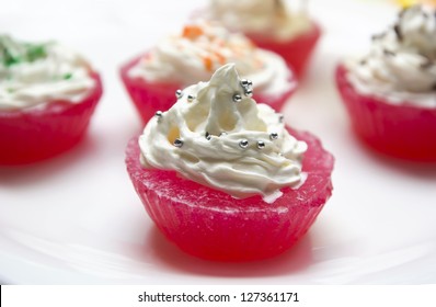 Berry  Jello Shot Cupcakes Close-up