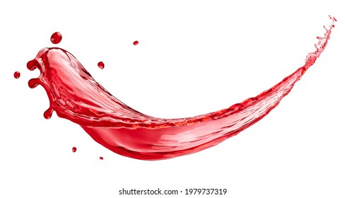 Berry Juice Splash, Red Compote Splash Isolated