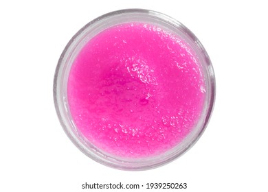 Berry Pink Sugar Lip Scrub Jar Isolated Over White