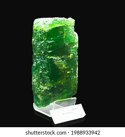 Beryl (Emerald) Crystal Exhibit In Dark