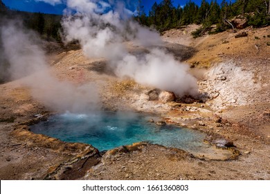 Beryl Spring is a hot spring in the Gibbon Geyser Basin of Yellowstone National Park - Shutterstock ID 1661360803