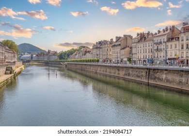 Besancon Altstatt - View of the river Doubs in Besancon in the Bourgogne Franche-Comte region of France. - Shutterstock ID 2194084717