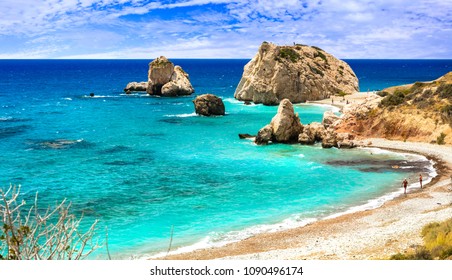 Best beaches of Cyprus - Petra tou Romiou, famous as a birthplace of Aphrodite