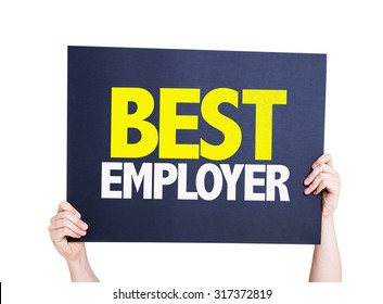 Best Employer Placard Isolated On White