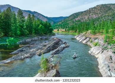 Best Fly Fishing Experience Down The Montana In Alberton River Gorge.