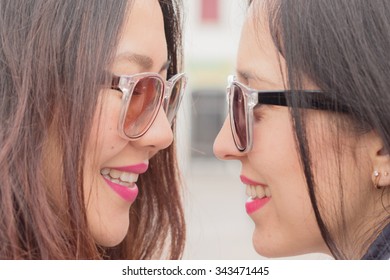 Best Friends 2 Beautiful Trendy Multi Stock Photo Edit Now