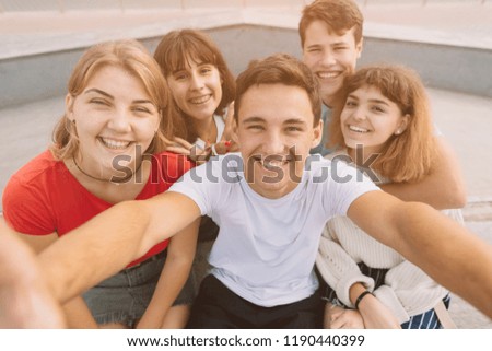 Similar – Group of people in swimsuit having funoutdoors