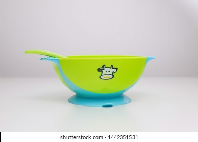 Best Green Colour Baby Suction Bowl For Toddler Feeding.