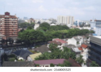 Best HD Quality Defocused Blur Abstract Background Beautiful View Of Medan City Landmark Architecture