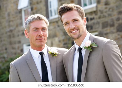 Best Man And Groom At Wedding