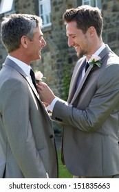 Best Man And Groom At Wedding