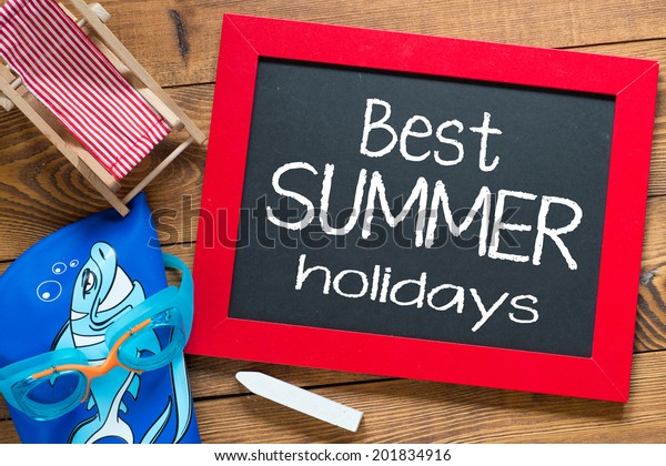 Best Summer Holidays Handwritten Chalkboard Background Stock Photo ...