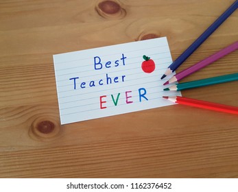 Best Teacher Ever Teacher Appreciation Note Stock Photo (Edit Now ...