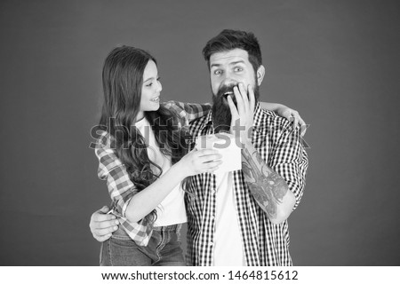 Similar – Young couple celebrating a birthday