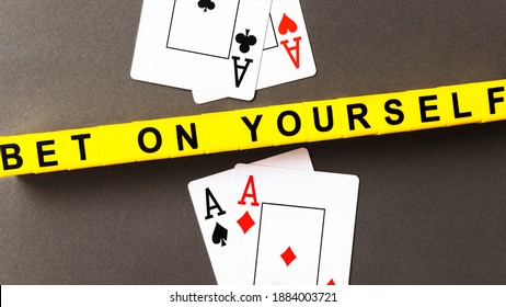 Bet On Yourself. Motivational Appeal For Personal Growth. Modern Personal Branding Strategies.