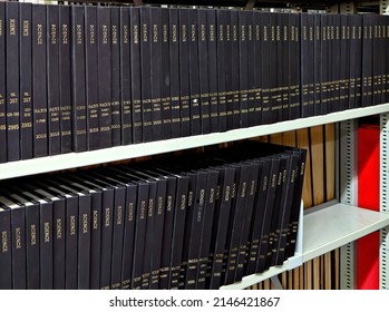 BET-DAGAN, ISRAEL - SEPTEMBER 16, 2013: Old Issues Of Science Magazine In The Library. Science Is The Peer-reviewed Academic Journal Of The American Association For The Advancement Of Science