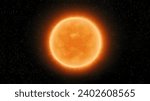 Betelgeuse star in space. Red supergiant isolated. A massive old star.