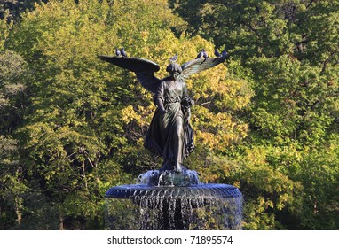 Bethesda Fountain In Central Park New York.