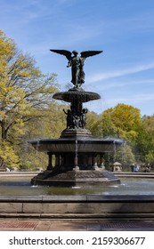 Bethesda Fountain On A Sunny Day