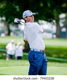 BETHESDA, MD - JUNE 14: Matt Kuchar Hits A Shot At Congressional During The 2011 US Open On June 14, 2011 In Bethesda, MD.