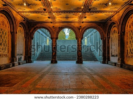 Bethesda Terrace and tunnel, central park Сток-фото © 