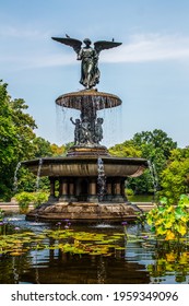 Bethesda Terrace Water Fountain In Central Park New York