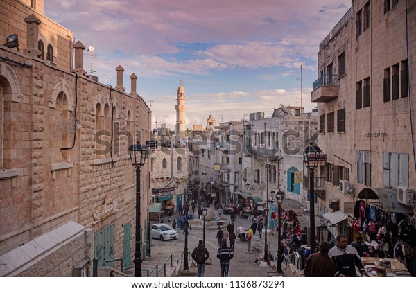 Bethlehem Palestine December 24 2017 Street Stock Photo Edit Now