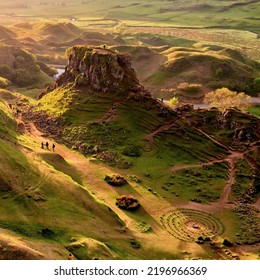 Beuatiful Scotland Landscape From A Birds-eye View