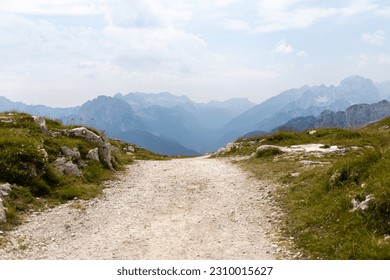 beutiful lanscape Slovenian Alps Mangart mount view