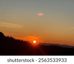 Beutiful Spain sunset with rednes 