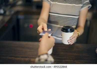 Beverage Buying Cafe Coffee Cup Break Ordering Concept